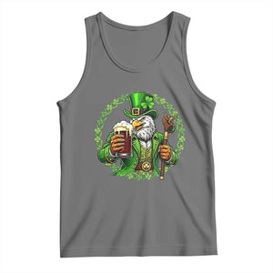 Irish Patriotic Eagle Leprechaun Tank Top St Patricks Day Gift TS12 Black Heather Print Your Wear