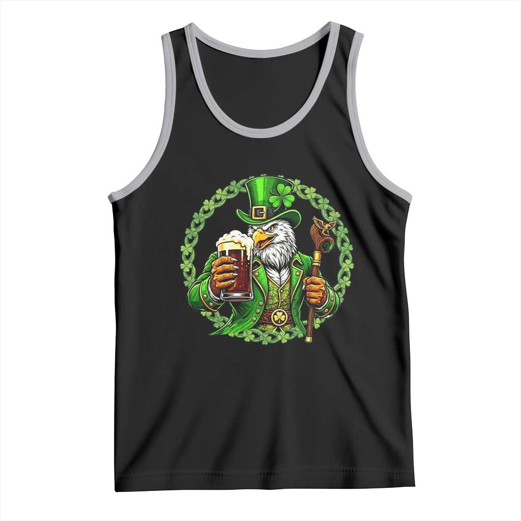 Irish Patriotic Eagle Leprechaun Tank Top St Patricks Day Gift TS12 Black Athletic Heather Print Your Wear