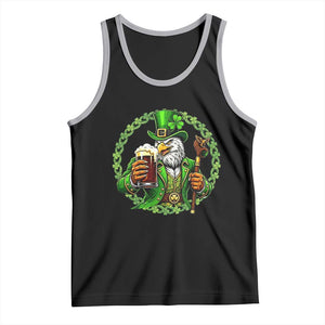 Irish Patriotic Eagle Leprechaun Tank Top St Patricks Day Gift TS12 Black Athletic Heather Print Your Wear