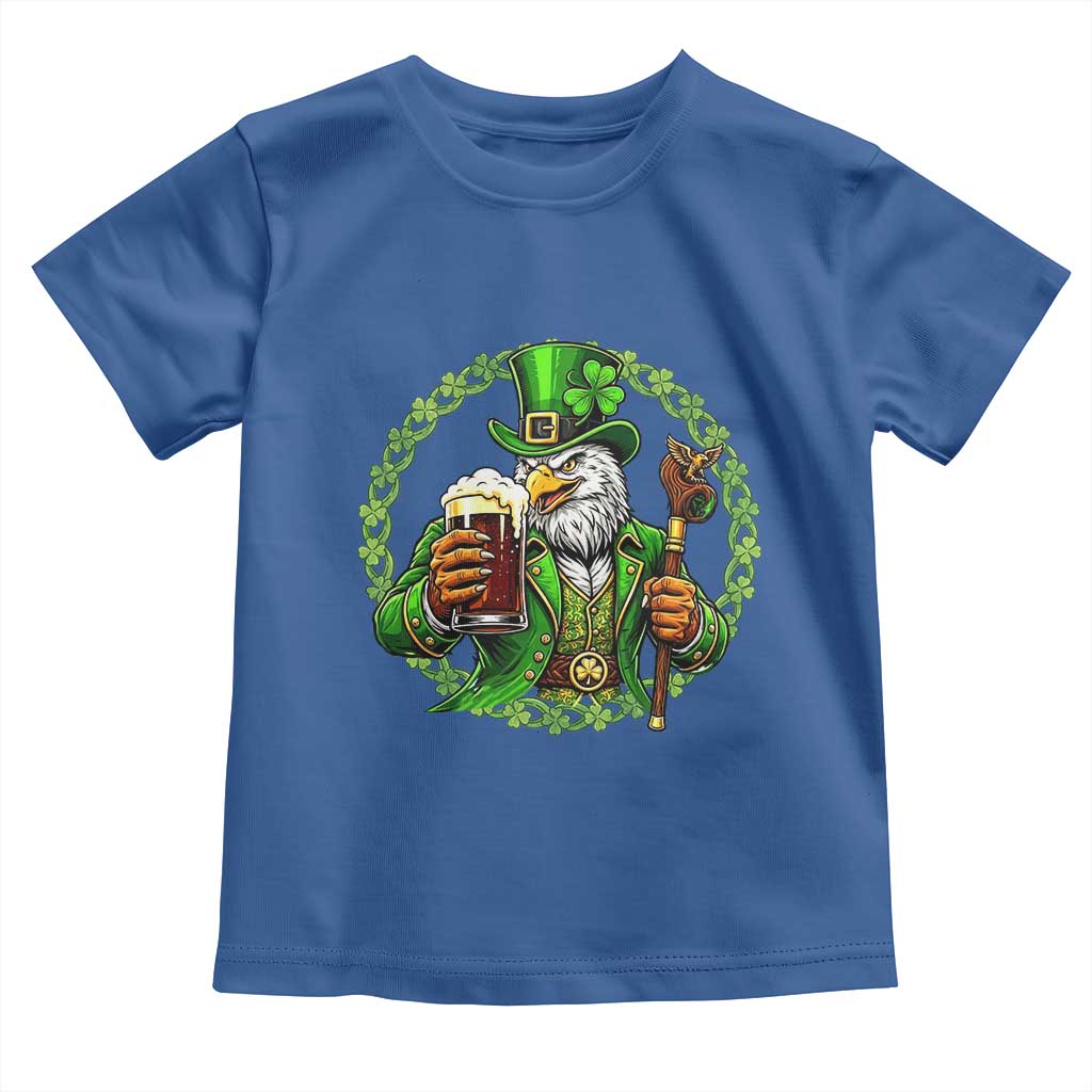 Irish Patriotic Eagle Leprechaun Toddler T Shirt St Patricks Day Gift TS12 Royal Blue Print Your Wear