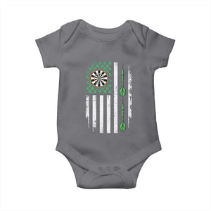 Irish American Darts Shamrock Flag Gift Baby Onesie TS12 Charcoal Print Your Wear