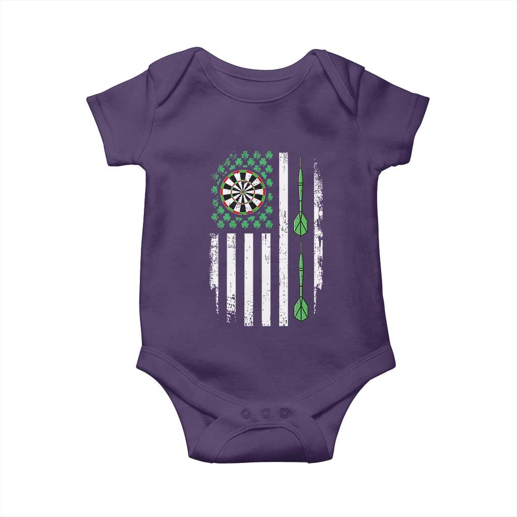 Irish American Darts Shamrock Flag Gift Baby Onesie TS12 Purple Print Your Wear