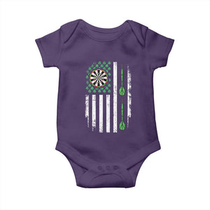 Irish American Darts Shamrock Flag Gift Baby Onesie TS12 Purple Print Your Wear