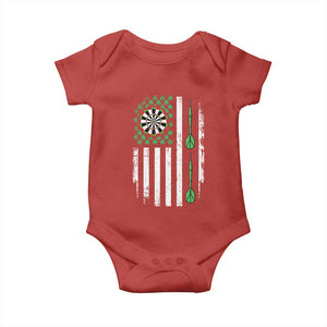 Irish American Darts Shamrock Flag Gift Baby Onesie TS12 Red Print Your Wear