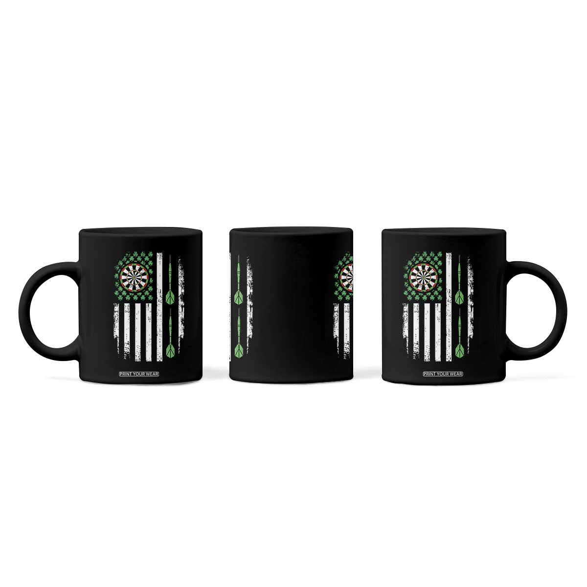 Irish American Darts Shamrock Flag Gift Coffee Mug TS12 Print Your Wear