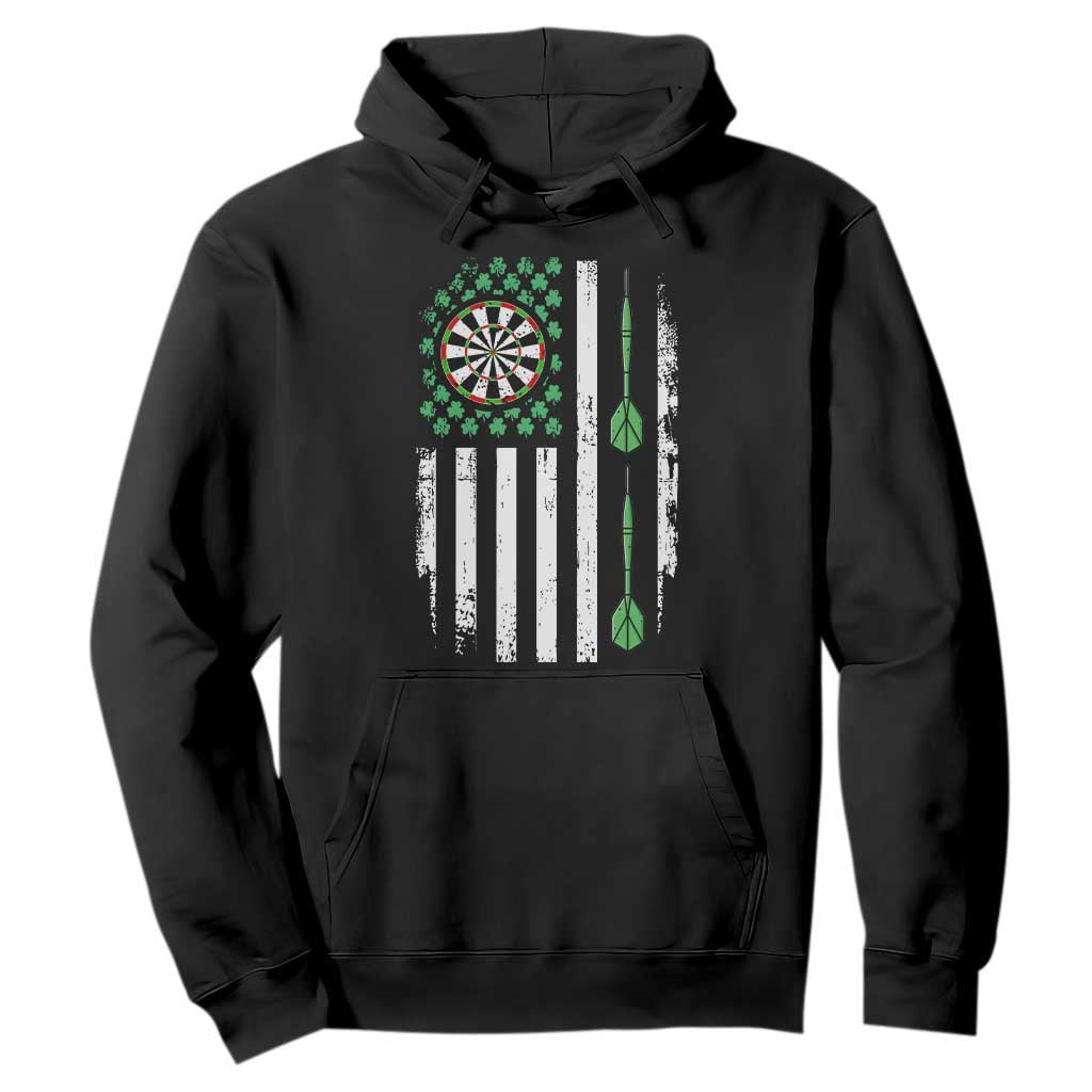 Irish American Darts Shamrock Flag Gift Hoodie TS12 Black Print Your Wear