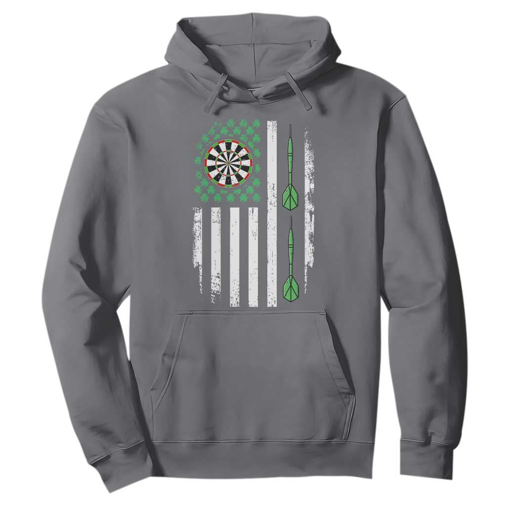 Irish American Darts Shamrock Flag Gift Hoodie TS12 Charcoal Print Your Wear