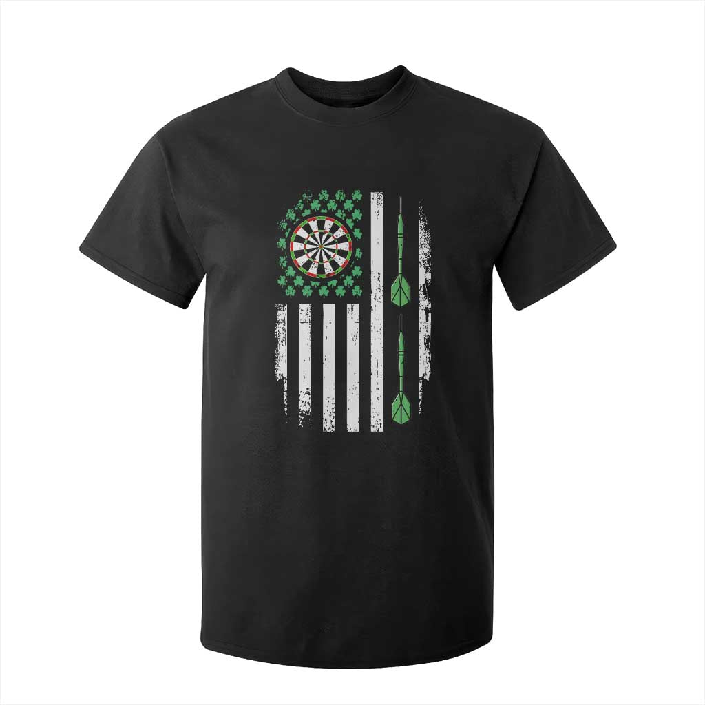 Irish American Darts Shamrock Flag Gift T Shirt For Kid TS12 Black Print Your Wear