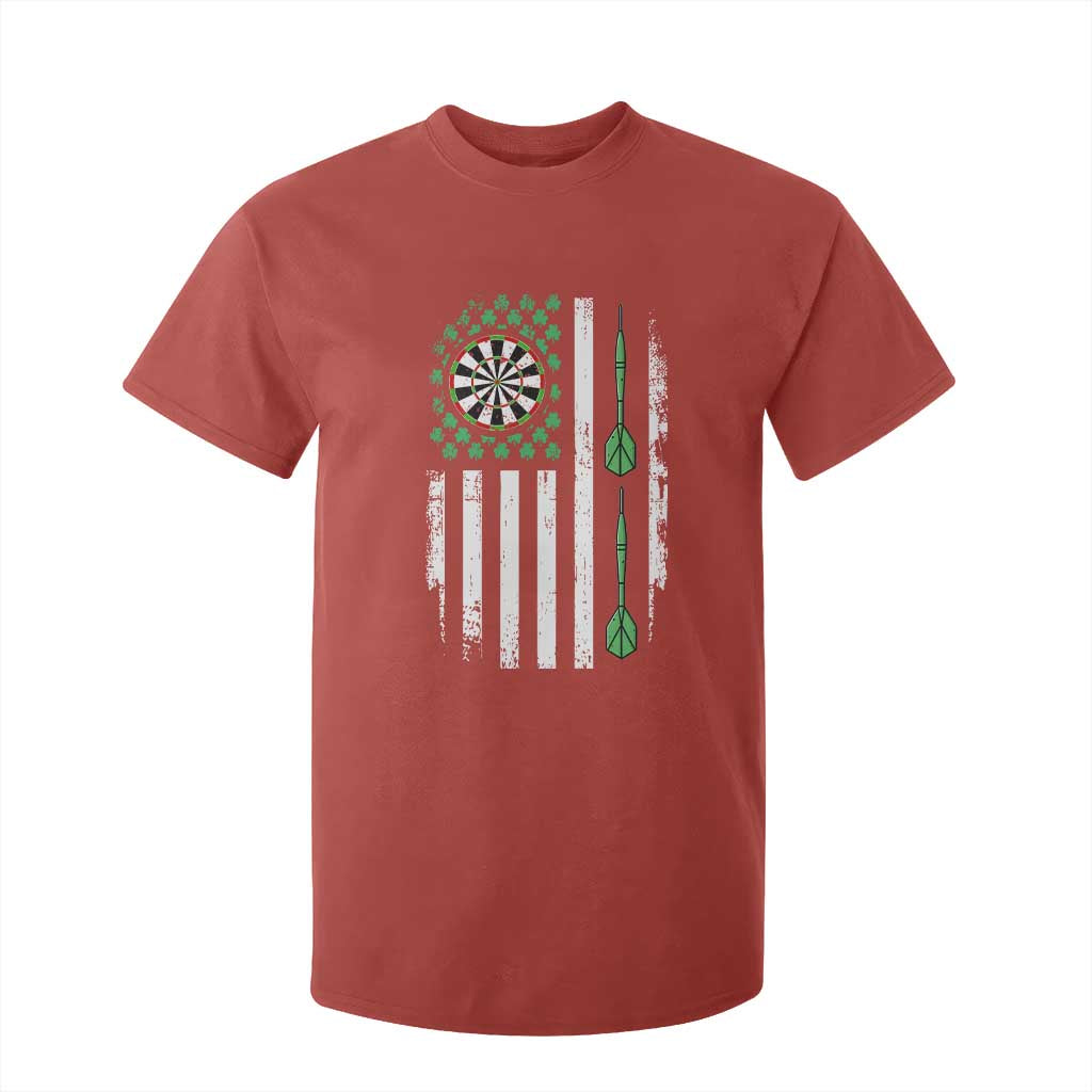 Irish American Darts Shamrock Flag Gift T Shirt For Kid TS12 Red Print Your Wear