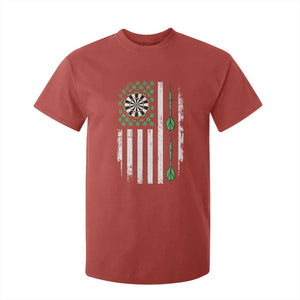 Irish American Darts Shamrock Flag Gift T Shirt For Kid TS12 Red Print Your Wear