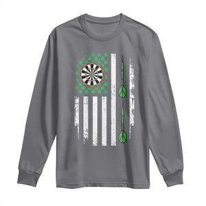 Irish American Darts Shamrock Flag Gift Long Sleeve Shirt TS12 Charcoal Print Your Wear