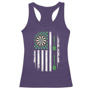 Irish American Darts Shamrock Flag Gift Racerback Tank Top TS12 Purple Print Your Wear