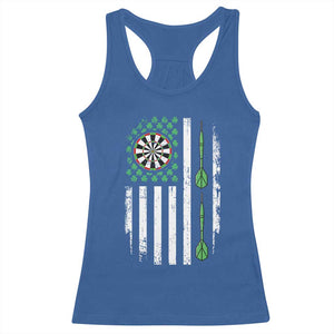Irish American Darts Shamrock Flag Gift Racerback Tank Top TS12 Royal Blue Print Your Wear
