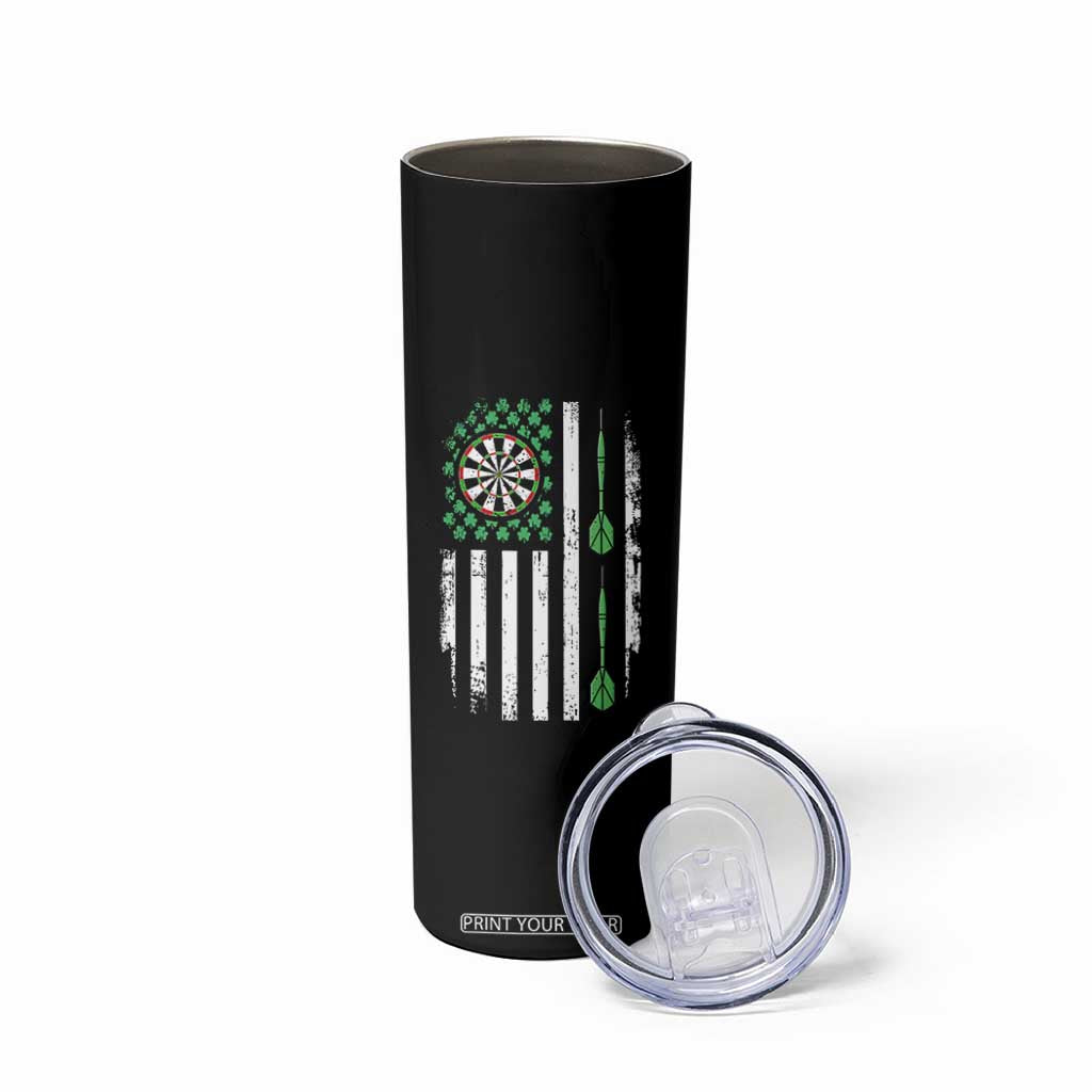 Irish American Darts Shamrock Flag Gift Skinny Tumbler TS12 Print Your Wear