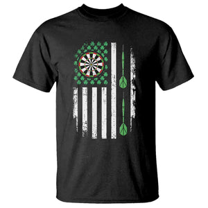Irish American Darts Shamrock Flag Gift T Shirt
