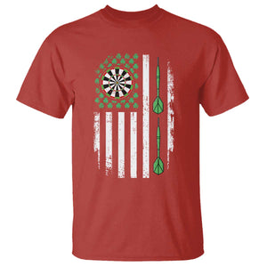 Irish American Darts Shamrock Flag Gift T Shirt TS12 Red Print Your Wear