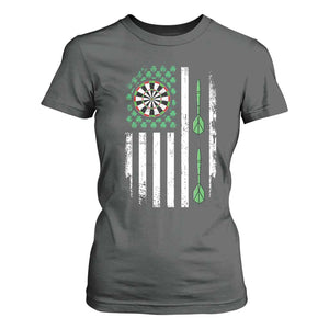 Irish American Darts Shamrock Flag Gift T Shirt For Women TS12 Dark Heather Print Your Wear