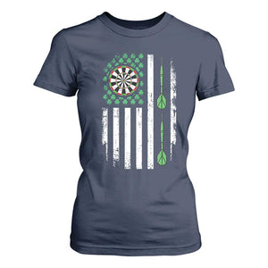 Irish American Darts Shamrock Flag Gift T Shirt For Women TS12 Navy Print Your Wear