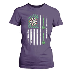Irish American Darts Shamrock Flag Gift T Shirt For Women TS12 Purple Print Your Wear