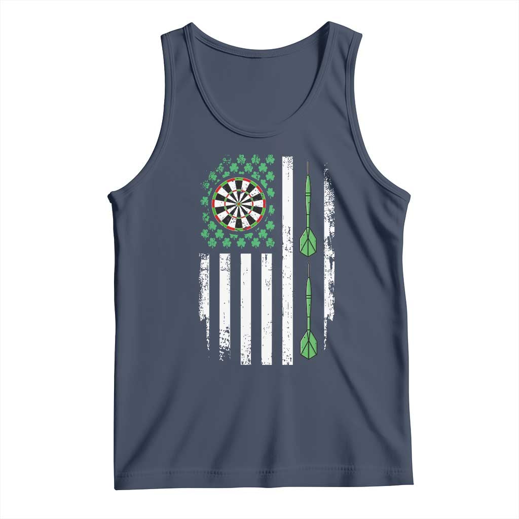 Irish American Darts Shamrock Flag Gift Tank Top TS12 Navy Print Your Wear