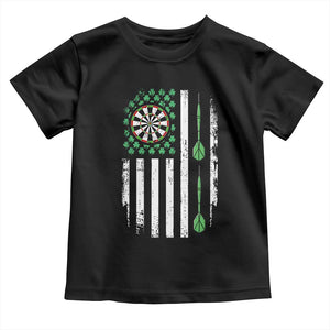 Irish American Darts Shamrock Flag Gift Toddler T Shirt TS12 Black Print Your Wear