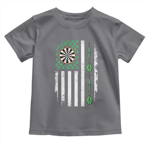 Irish American Darts Shamrock Flag Gift Toddler T Shirt TS12 Charcoal Print Your Wear