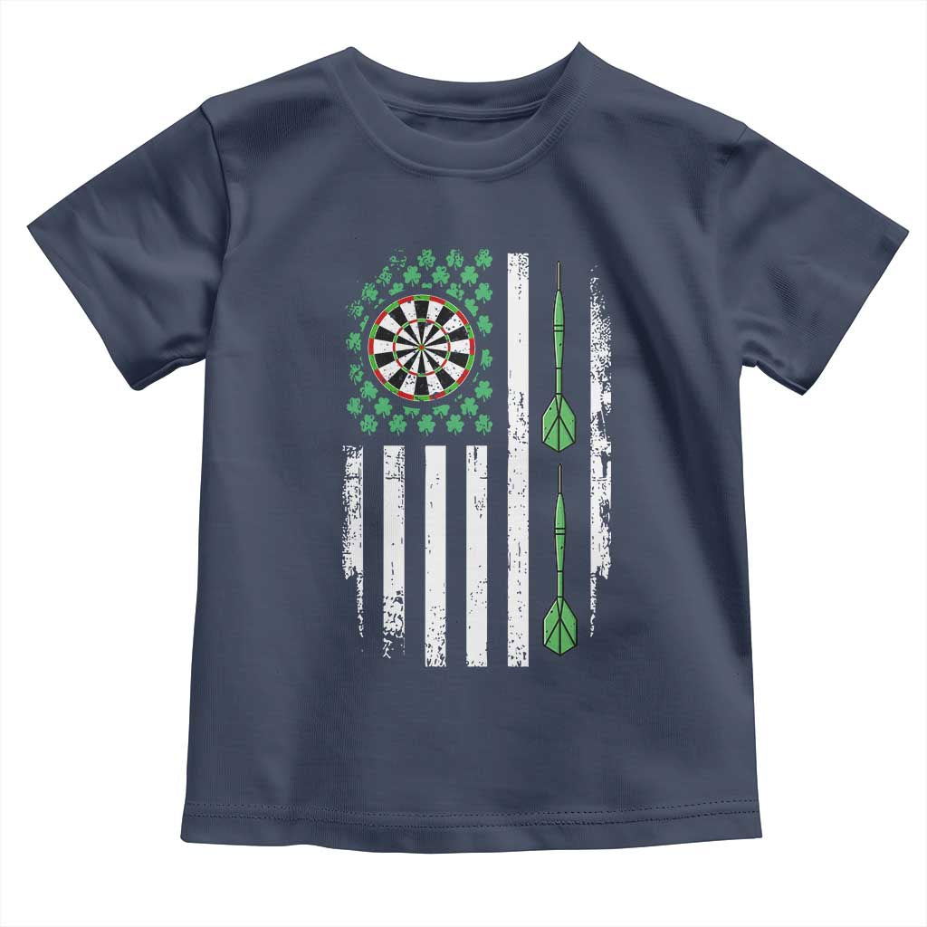 Irish American Darts Shamrock Flag Gift Toddler T Shirt TS12 Navy Print Your Wear