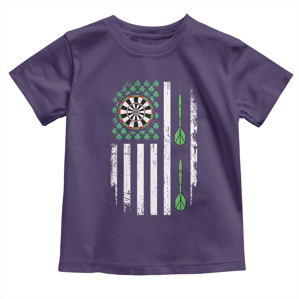 Irish American Darts Shamrock Flag Gift Toddler T Shirt TS12 Purple Print Your Wear