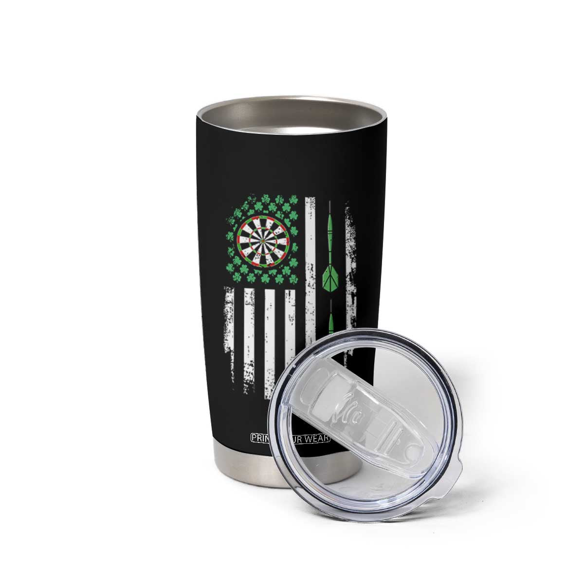 Irish American Darts Shamrock Flag Gift Tumbler Cup TS12 Print Your Wear