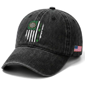 Irish American Darts Shamrock Flag Gift Washed Cotton Baseball Cap TS12 Print Your Wear
