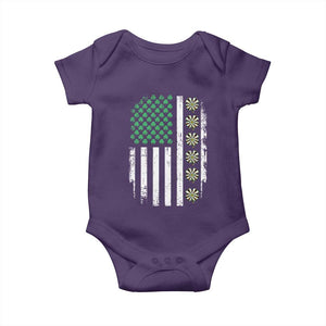 Vintage Shamrock Lucky Darts Baby Onesie St Patricks Day Gift TS12 Purple Print Your Wear