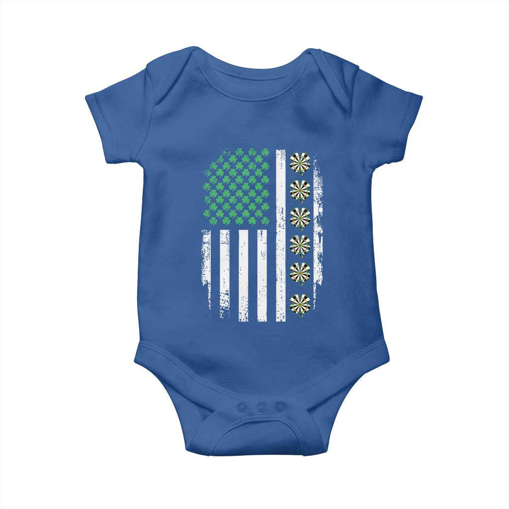 Vintage Shamrock Lucky Darts Baby Onesie St Patricks Day Gift TS12 Royal Blue Print Your Wear