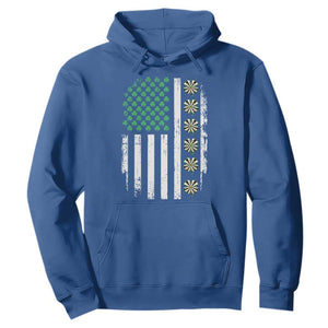 Vintage Shamrock Lucky Darts Hoodie St Patricks Day Gift TS12 Royal Blue Print Your Wear