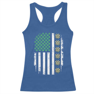 Vintage Shamrock Lucky Darts Racerback Tank Top St Patricks Day Gift TS12 Royal Blue Print Your Wear