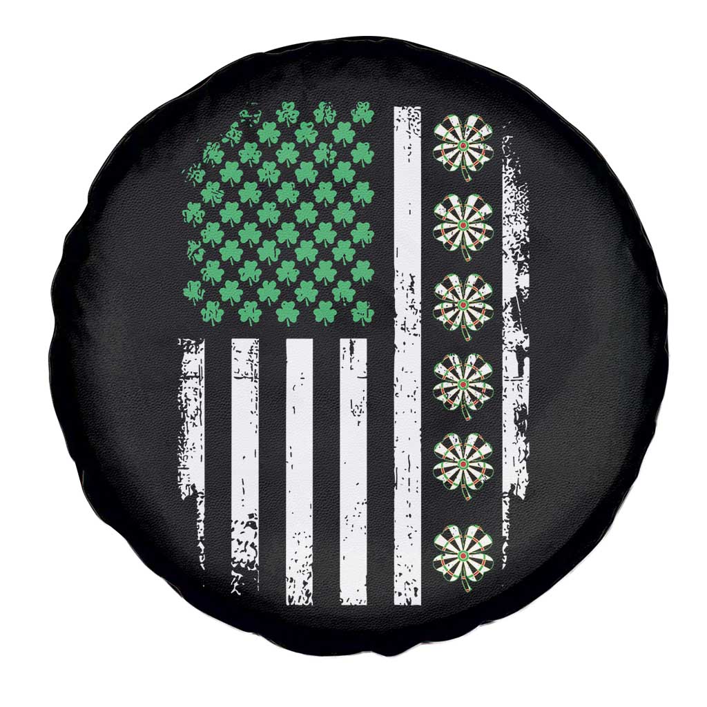 Vintage Shamrock Lucky Darts Spare Tire Cover St Patricks Day Gift TS12 Print Your Wear