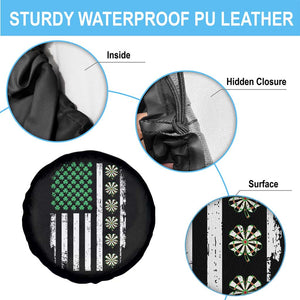 Vintage Shamrock Lucky Darts Spare Tire Cover St Patricks Day Gift TS12 Print Your Wear