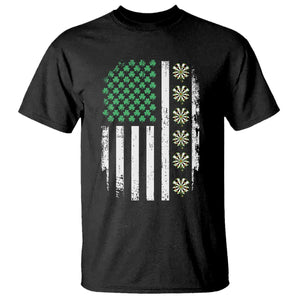 Vintage Shamrock Lucky Darts T Shirt St Patricks Day Gift TS12 Black Print Your Wear