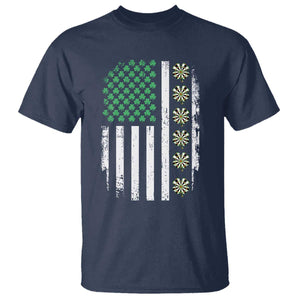 Vintage Shamrock Lucky Darts T Shirt St Patricks Day Gift TS12 Navy Print Your Wear