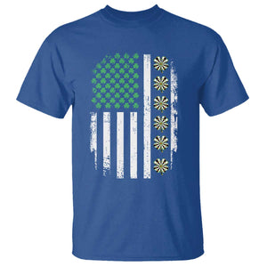 Vintage Shamrock Lucky Darts T Shirt St Patricks Day Gift TS12 Royal Blue Print Your Wear