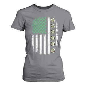 Vintage Shamrock Lucky Darts T Shirt For Women St Patricks Day Gift TS12 Charcoal Print Your Wear