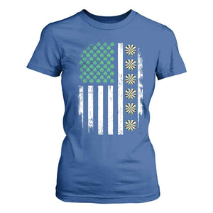 Vintage Shamrock Lucky Darts T Shirt For Women St Patricks Day Gift TS12 Royal Blue Print Your Wear
