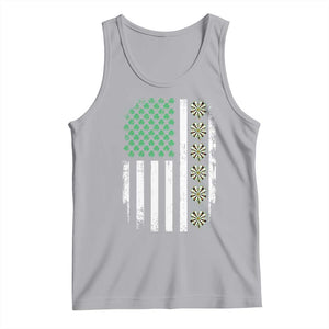 Vintage Shamrock Lucky Darts Tank Top St Patricks Day Gift TS12 Athletic Heather Print Your Wear