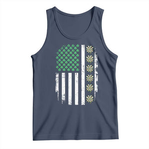 Vintage Shamrock Lucky Darts Tank Top St Patricks Day Gift TS12 Navy Print Your Wear