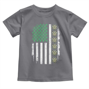 Vintage Shamrock Lucky Darts Toddler T Shirt St Patricks Day Gift TS12 Charcoal Print Your Wear