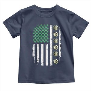 Vintage Shamrock Lucky Darts Toddler T Shirt St Patricks Day Gift TS12 Navy Print Your Wear