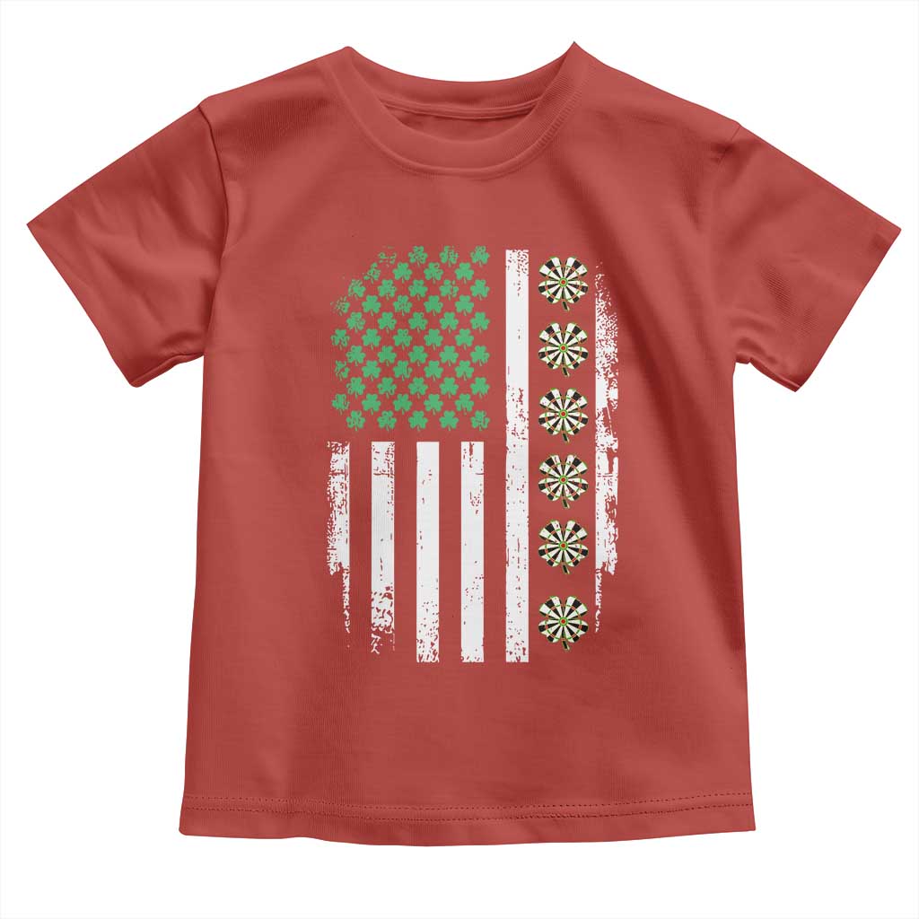 Vintage Shamrock Lucky Darts Toddler T Shirt St Patricks Day Gift TS12 Red Print Your Wear