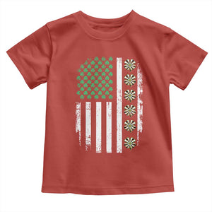 Vintage Shamrock Lucky Darts Toddler T Shirt St Patricks Day Gift TS12 Red Print Your Wear