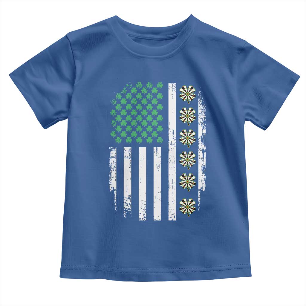 Vintage Shamrock Lucky Darts Toddler T Shirt St Patricks Day Gift TS12 Royal Blue Print Your Wear