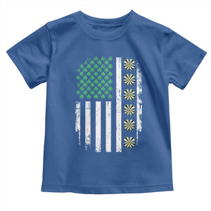 Vintage Shamrock Lucky Darts Toddler T Shirt St Patricks Day Gift TS12 Royal Blue Print Your Wear