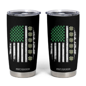 Vintage Shamrock Lucky Darts Tumbler Cup St Patricks Day Gift TS12 Black Print Your Wear